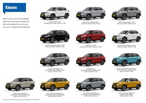 Suzuki Vitara modelbrochure okt18