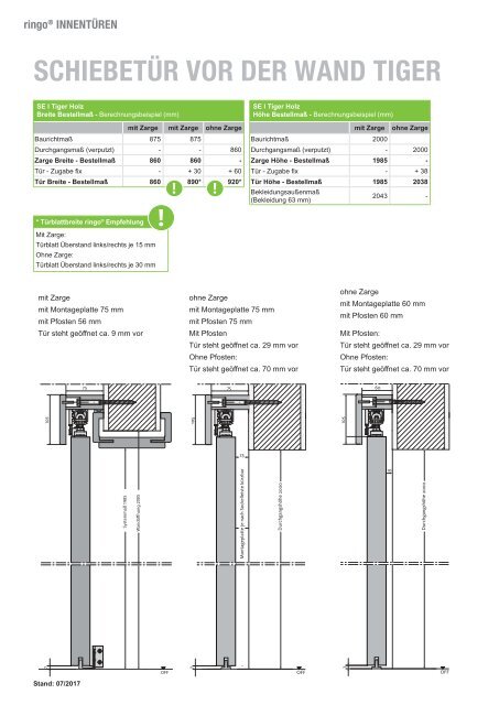 Türenpreisliste-Lagerkollektion 2018