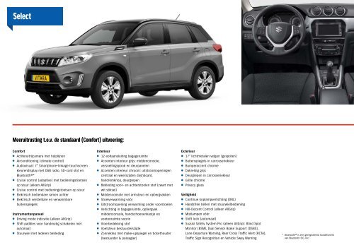 Suzuki Vitara specificatieprijslijst