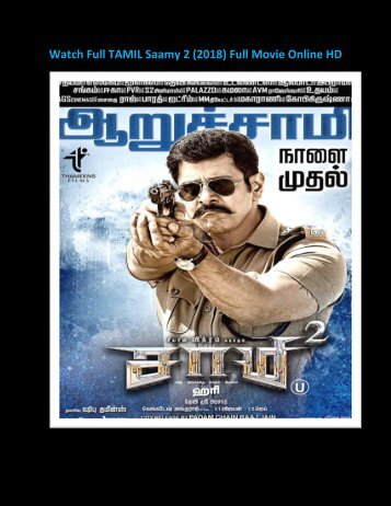 FREE#@ Watch Full HD TAMIL Saamy 2 (2018) HD