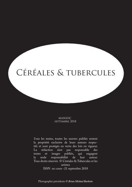 Céréales & Tubercules Manioc 2018