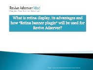 How retina banner plugin will be used for revive adserver