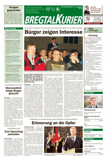 Ausgabe vom 21.11.2012 - Gemeinde Vöhrenbach