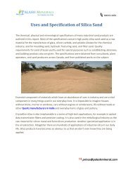 Uses and Specification of Silica Sand