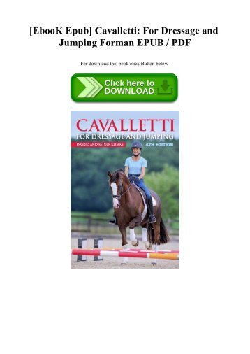 [EbooK Epub] Cavalletti For Dressage and Jumping Forman EPUB  PDF