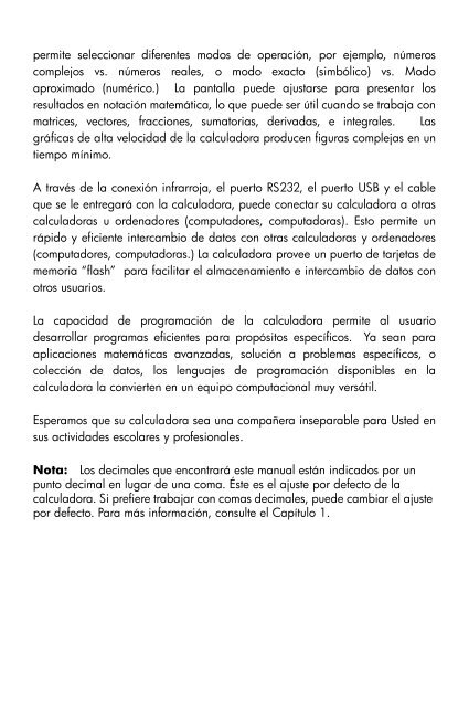 Guía del usuario PDF - The Calculator Store