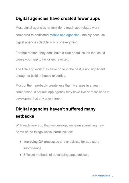 Why digital agencies will ruin your app