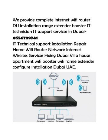 Dubai wifi internet Du technician home villa IT services