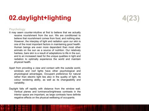 #Daylight + lighting