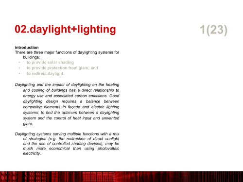 #Daylight + lighting