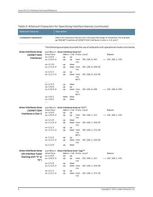 Junos OS Interfaces Command Reference - Juniper Networks