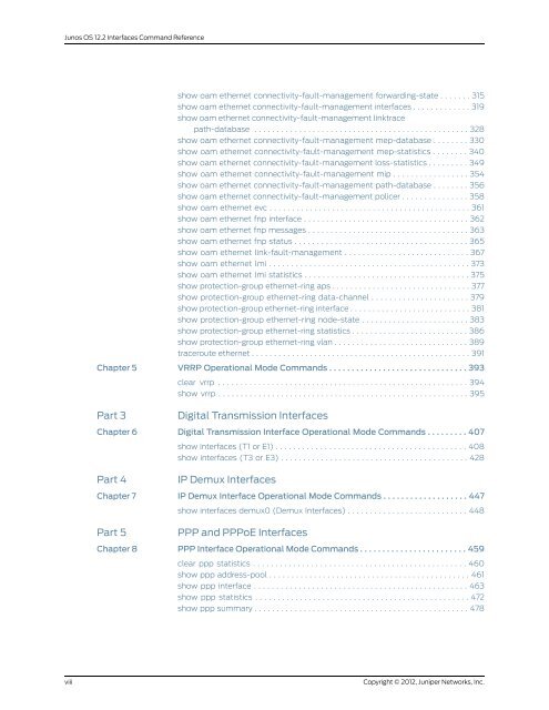 Junos OS Interfaces Command Reference - Juniper Networks