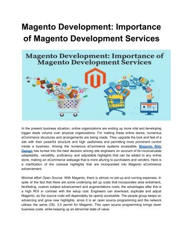 Magento Development_ Importance of Magento Development Services