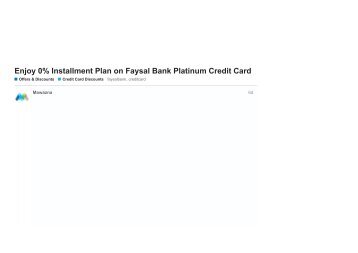 Faysal Bank Platinum Credit Card