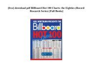 [free] download pdf Billboard Hot 100 Charts: the Eighties (Record Research Series) [Full Books] 3812452