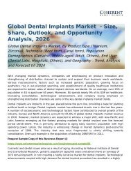 Global Dental Implants Market Trend, Share and Forecast till 2024