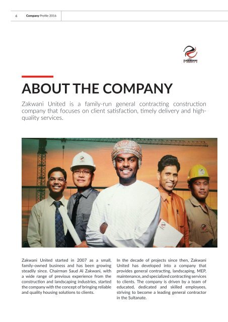 Zakwani United Company Profile