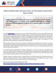 Saffron Market Sales, Revenue, Price, Trend Analysis and Growth Rate to 2025