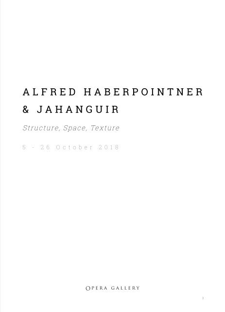 Alfred Haberpointner & Jahanguir. Structure, Space, Texture