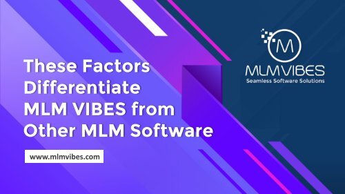 These Factors Differentiate MLM Vibes from Other MLM Software