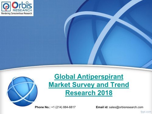 Global Antiperspirant Market