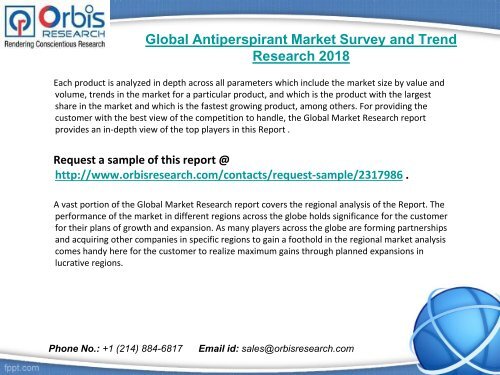 Global Antiperspirant Market