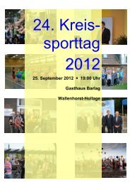 24. Kreissporttag 2012 - Kreissportbund Osnabrück-Land e.V.