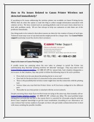 how to fix issue related to canon printer wireless not detected immidiately