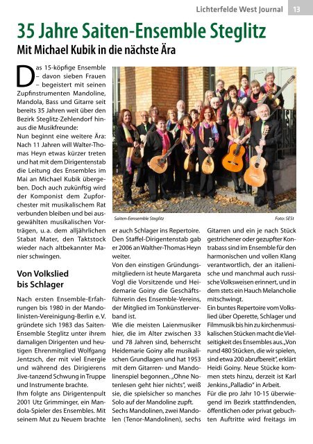 Lichterfelde West Journal Okt/Nov 2018