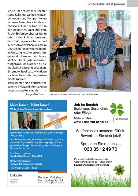 Lichterfelde West Journal Okt/Nov 2018