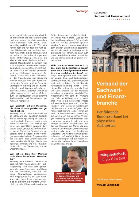 Sachwert Magazin Ausgabe 70, August 2018  