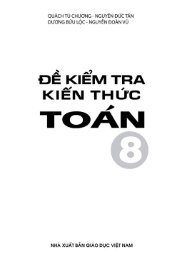 Đề kiểm tra kiến thức toán 8