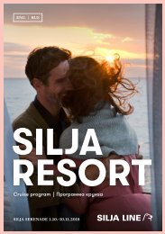 Cruise Program Silja Serenade in English and in Russian 1.10.–10.11.2018