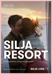 Risteilyohjelma Silja Symphony suomeksi ja ruotsiksi 1.10.–30.11.