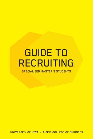 Guide to Recruiting Specialized Master's Students