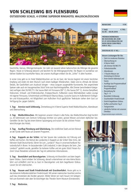 Travel magazine "Reisen 2018" for "Reisebüro Müller"