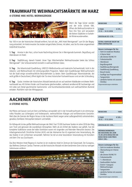 Travel magazine "Reisen 2018" for "Reisebüro Müller"