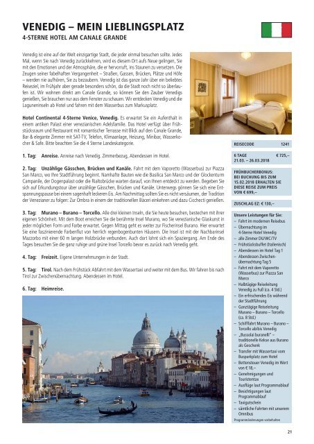 Travel magazine "Reisen 2018" for "Reisebüro Müller"