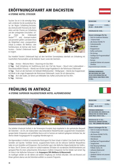 Travel magazine "Reisen 2018" for "Reisebüro Müller"