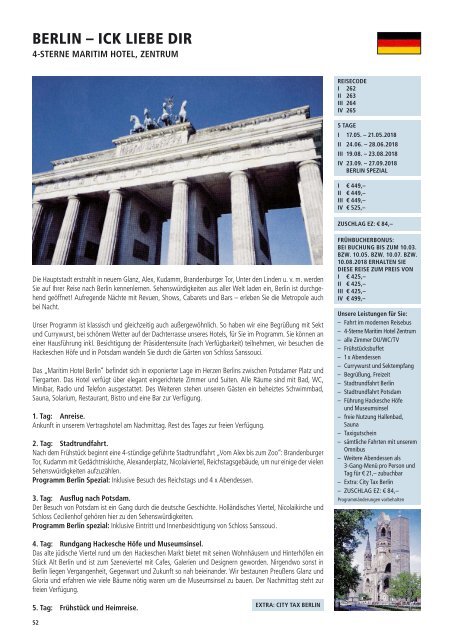 Travel magazine "Reisen 2018" for "Reisebüro Müller"