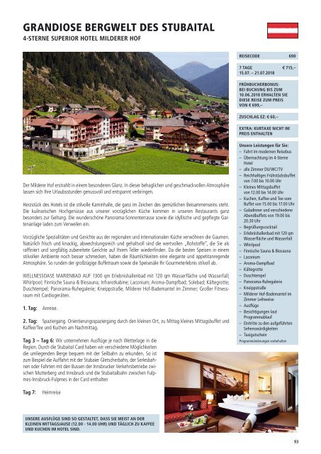 Travel magazine "Reisen 2018" for "Reisebüro Müller"
