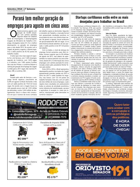 Jornal do Rebouças - 2ª Quinzena de Setembro 2018