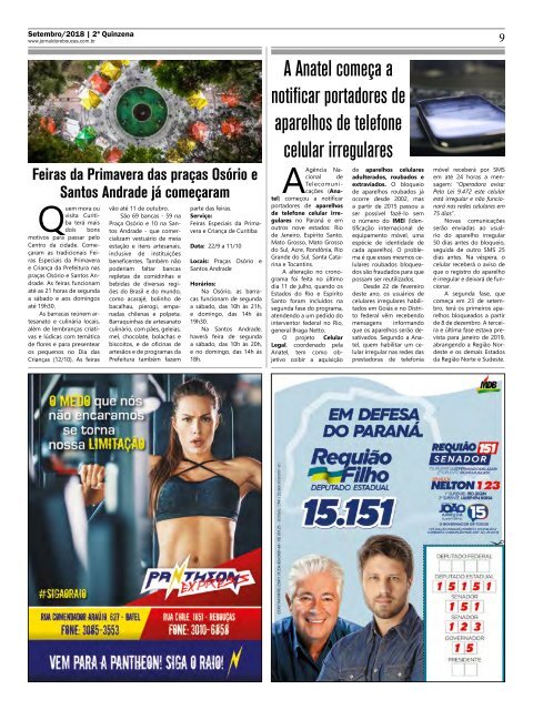 Jornal do Rebouças - 2ª Quinzena de Setembro 2018