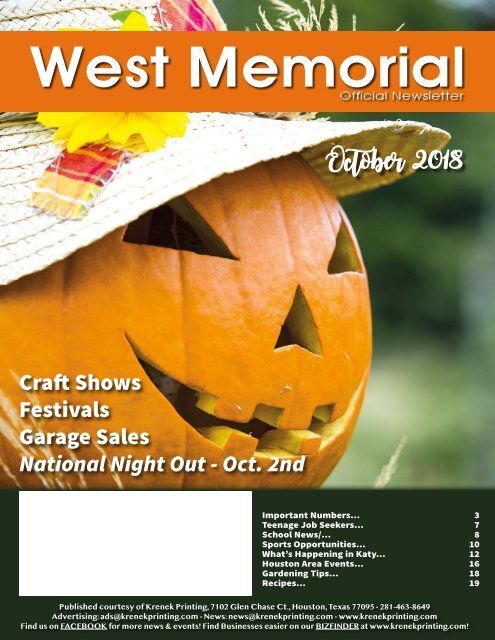 West Memorial October 2018
