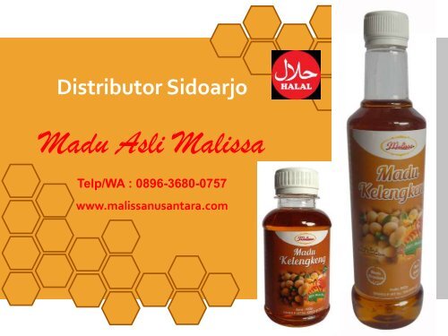 MURNI, TELP : 0896-3680-0757, Harga Reseler Madu Asli Malissa Sidoarjo