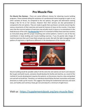 Pro Muscle Flex - Experience Lean Muscle Growth Naturally