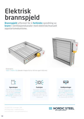 Elektrisk brannspjeld