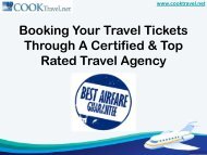 Booking your Travel Tickets through a Certified & Top Rated Travel Agency