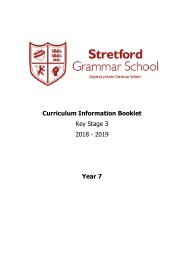 Year 7 Curriculum Information Booklet 2018 - 2019