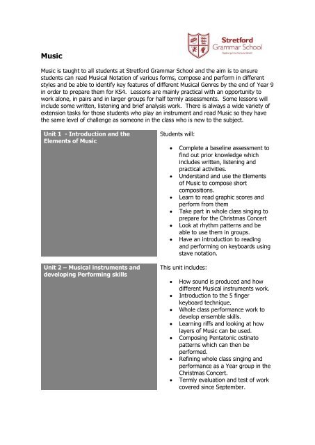 Year 7 Curriculum Information Booklet 2018 - 2019